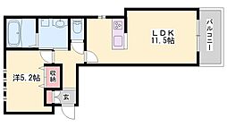 ユアメゾン神田 1LDKの間取図画像
