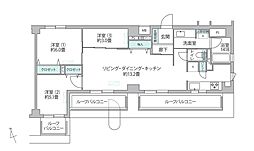 レーベンシティオ浅草ハイセレサ 3LDKの間取図画像