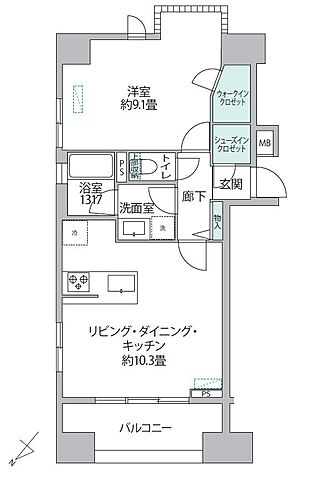間取り カテリーナ代々木プレイス 13階/-