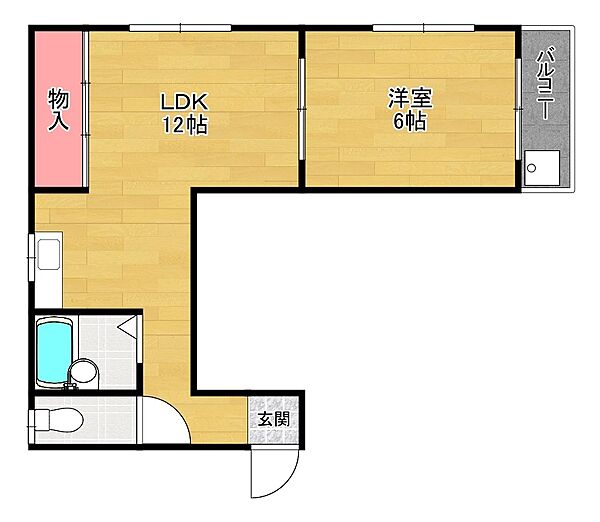 YSグリーンヒルズ ｜大阪府枚方市桜町(賃貸マンション1LDK・3階・33.66㎡)の写真 その2