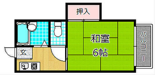 プラ・ディオ東香里 ｜大阪府枚方市東香里元町(賃貸アパート1K・2階・18.23㎡)の写真 その2