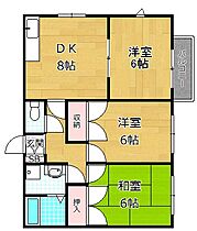 メゾンアキホ  ｜ 大阪府枚方市星丘２丁目（賃貸アパート3LDK・2階・57.80㎡） その2