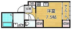 シャンテー牧野  ｜ 大阪府枚方市上島町（賃貸マンション1R・1階・26.90㎡） その2