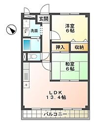 m5.Banks 2LDKの間取図画像