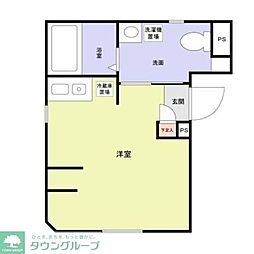 京成本線 千住大橋駅 徒歩9分の賃貸マンション 3階1Kの間取り