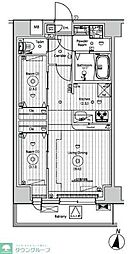 メイクスアート五反野 6階1Kの間取り