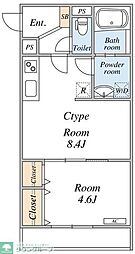 （仮称）リブリ・江戸川区西小岩(2) 2階1LDKの間取り