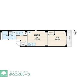 プラザN.J.A 5階1DKの間取り