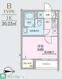 ソラーレ(ソラーレ) 3階1Kの間取り