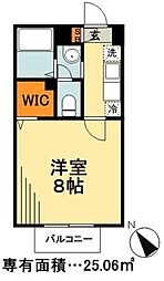 Ｓｔａｒ　Ｖａｌｌｅｙ 1階1Kの間取り