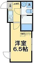 東武伊勢崎線 梅島駅 徒歩17分の賃貸アパート 3階1Kの間取り
