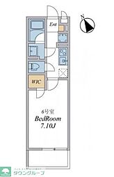 ウィンドテラス南八幡 306 3階1Kの間取り