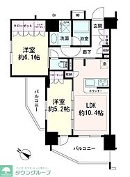 PALACESTAGE曳舟2 2LDKの間取図画像