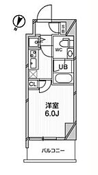 ジェノヴィア綾瀬スカイガーデン 1Kの間取図画像