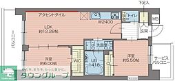 プレジオ北綾瀬ASIAN 2LDKの間取図画像