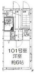 Plau京成立石 1Kの間取図画像