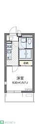 ヴィクトワール 1Kの間取図画像