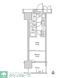 ブルックサイドレジデンス木場 2Kの間取図画像