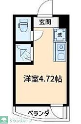 Cubekanamachi5 ワンルームの間取図画像