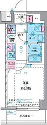 ジェノヴィアお花茶屋2スカイガーデン 1Kの間取図画像