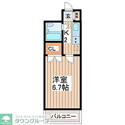 TK・グレイスビル・2 1Kの間取図画像