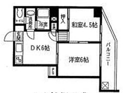 三洋ガーデン立石 2DKの間取図画像