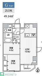 S-RESIDENCE亀戸balm 2LDKの間取図画像