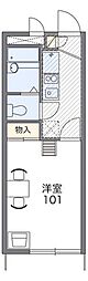 レオパレスHODAKA 1Kの間取図画像