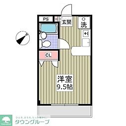 シティハイツ ワンルームの間取図画像