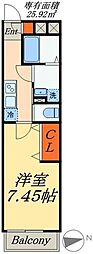 コンフォート春江 1Kの間取図画像