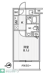 HF曳舟レジデンス 1Kの間取図画像