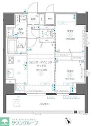 アルファレジデンシア南千住 2LDKの間取図画像