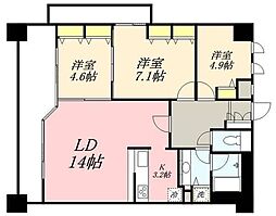 LANAITGARDEN 3LDKの間取図画像