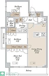 HF東尾久レジデンス 3LDKの間取図画像