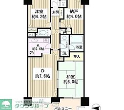菊川パーク・ホームズ 2SDKの間取図画像