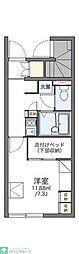 レオパレスアーク 1Kの間取図画像