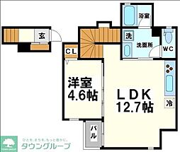 RussetSuquare 1LDKの間取図画像