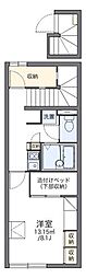 レオパレスサントル 1Kの間取図画像
