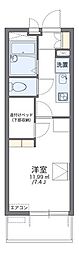 レオパレスエムエムワン 1Kの間取図画像