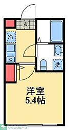 プレイス小岩 1Kの間取図画像