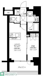 クレヴィア日暮里ザ・レジデンス 1LDKの間取図画像