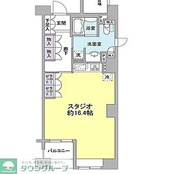 パークフラッツ銀座イースト ワンルームの間取図画像