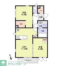 SHARON 2LDKの間取図画像