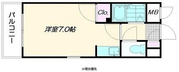 シティパレス名島公園前 305｜福岡県福岡市東区千早１丁目(賃貸アパート1R・3階・18.00㎡)の写真 その2