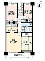 UR大久保  ｜ 千葉県習志野市本大久保2丁目（賃貸マンション3LDK・2階・76.43㎡） その2