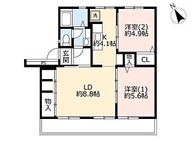 UR高洲第一  ｜ 千葉県千葉市美浜区高洲3丁目（賃貸マンション3DK・5階・56.65㎡） その2