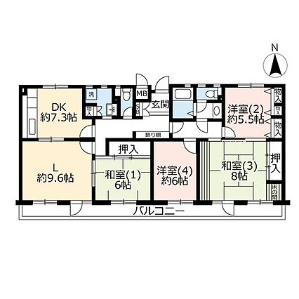 UR都市機構千葉ニュータウン原山団地3—8—13_間取り_0