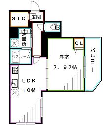 西武新宿線 新井薬師前駅 徒歩5分の賃貸マンション 1階1LDKの間取り