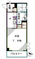 東京メトロ丸ノ内線 中野新橋駅 徒歩2分の賃貸マンション 1階1Kの間取り