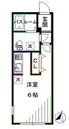 東京メトロ丸ノ内線 中野富士見町駅 徒歩6分の賃貸マンション 3階ワンルームの間取り